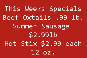 This weeks specials